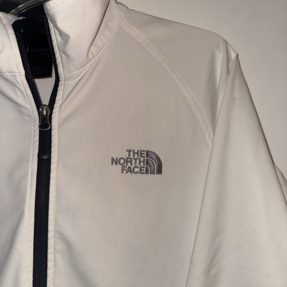 The North Face Large White Windbreaker Jacket Full Zip Light Windstorm Nurses